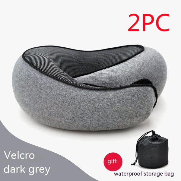 Travel Neck Pillow Non-Deformed Airplane Pillow Travel Neck Cushion Durable U-Shaped Travel Memory Cotton Nap Neck Pillow – Image 3