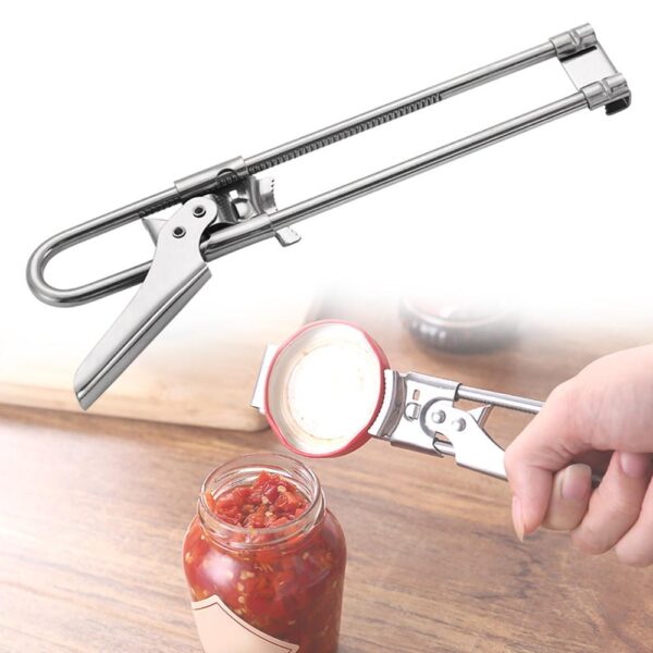 Master Opener Multifunctional Adjustable Stainless Steel Bottle Can Opener Jar  Bottle Opener Lid Gripper Manual Jar Bottle Opener Kitchen Tools – Image 7
