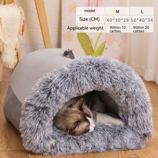 New Splice Portable Pet Nest Portable Autumn And Winter Warm Dog Nest Moisture-proof Long Fur Cat Nest Cross Border Pet Nest – Image 7