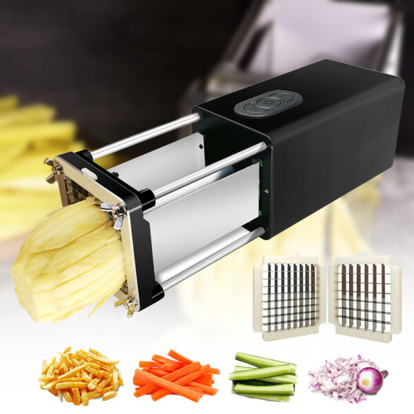 Kitchen Gadget Electric French Fry Cutter With Blades Stainless Steel Vegetable Potato Carrot For Commercial Household – Image 10