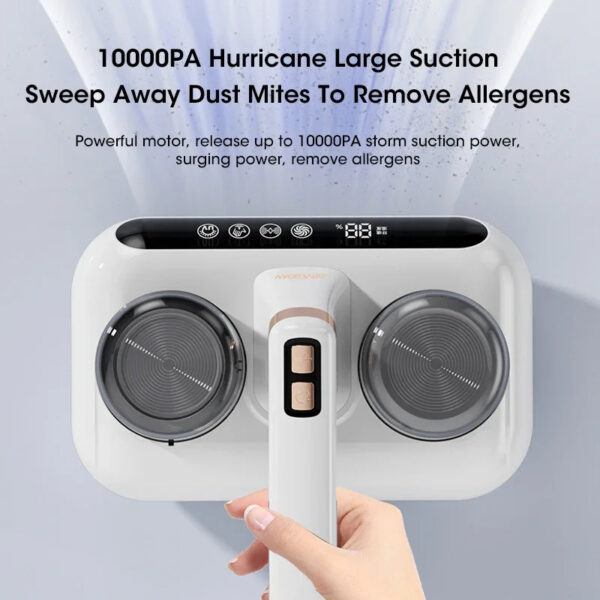 New Mattress Vacuum Mite Remover Cordless Handheld Cleaner Powerful Suction For Cleaning Bed Pillows Home Supplies – Image 8