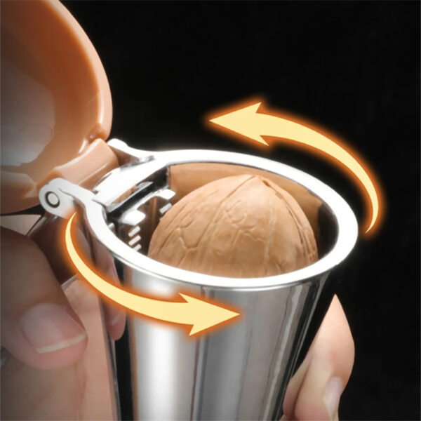 Zinc Alloy Pecan Nut Cracker Walnut Nutcracker Pine Cascanueces Sheller Funnel Frosted Grips Pliers Clamp Kitchen Gadgets – Image 9