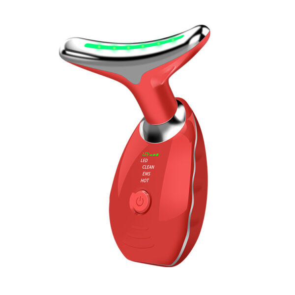Neck Face Beauty Device Colorful LED Photon Therapy Skin Tighten Reduce Double Chin Anti Wrinkle Remove Lifting Massager – Image 4
