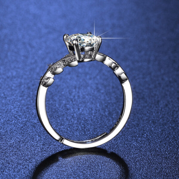 Japanese Style White Copper Laurel Ring – Image 4
