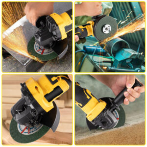 Cisivis 21V Brushless Angle Grinder 125mm Cutting Tool Set With Battery Charger