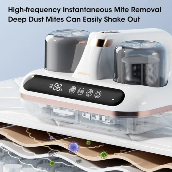 New Mattress Vacuum Mite Remover Cordless Handheld Cleaner Powerful Suction For Cleaning Bed Pillows Home Supplies – Image 5