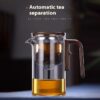 One Click Magnetic Teapot Separation Filtration Glass Tea Pot Wood Handle Tea Water Separation Inner Container Teapot – Image 10