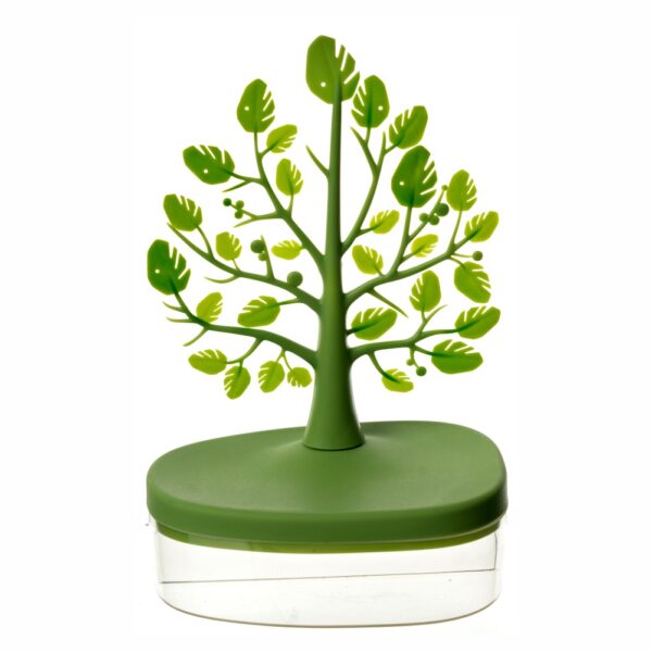 1pc Creative Tree Jewelry Storage Box - Desktop Cosmetics Display Box, Dustproof Plastic Storage Container For Jewelry, Small Items And Cosmetics, Multi-functional Storage Organizer, Desktop Decor – Image 8